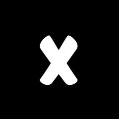Obraz premium ABC Black White Alphabet Character Letter X