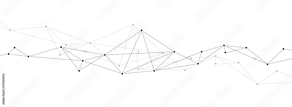Poster network polygonal technology connect lines and dots background template.