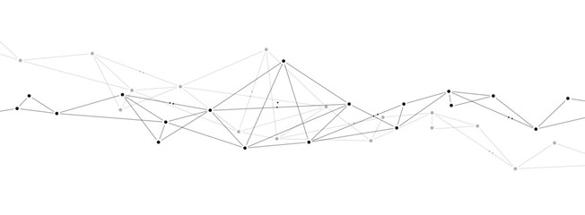 Network polygonal technology connect lines and dots background template.