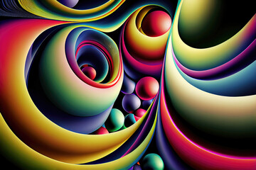 Abstract colorful background wallpaper design (Generative AI)