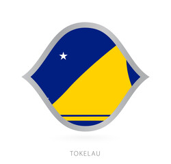 Tokelau national team flag in style for international basketball competitions.