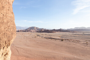 Fantastically  beautiful landscape in the national park Timna, near the city of Eilat, in southern Israel