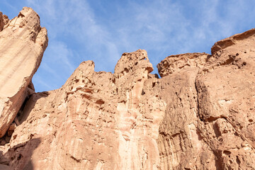 Fantastically  beautiful landscape in the national park Timna, near the city of Eilat, in southern Israel