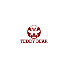 Teddy Bear logo icon isolated on white background
