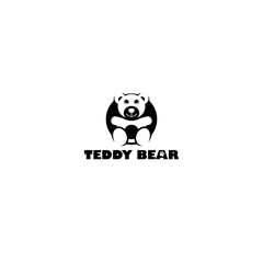 Teddy Bear logo icon isolated on white background