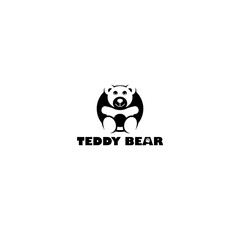 Teddy Bear logo icon isolated on white background