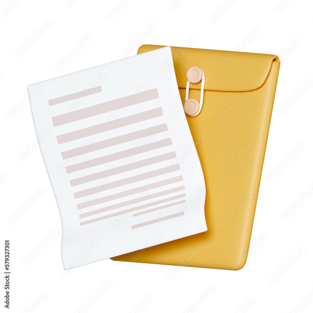 Poster 3d folder and paper for management file. document efficient work on project plan concept. contract t