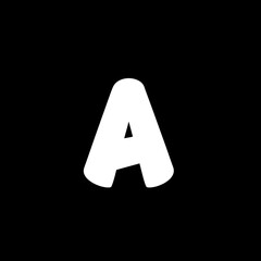 ABC Black White Alphabet Character Letter A