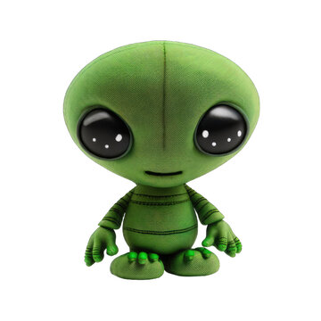 green alien toy, plush