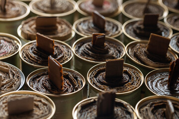 Trench candles for military needs