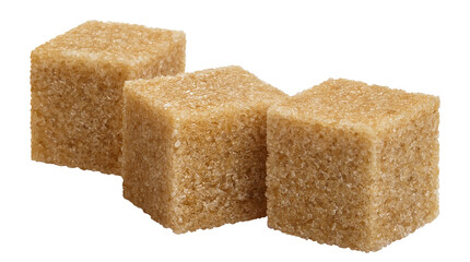 Brown sugar cubes cut out