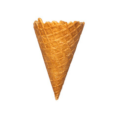 Ice cream cone isolated on white background. Food.