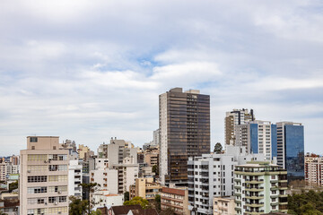Fototapeta na wymiar View of Caxias do Sul city center with tall buildings; Rio Grande do Sul, Brazil