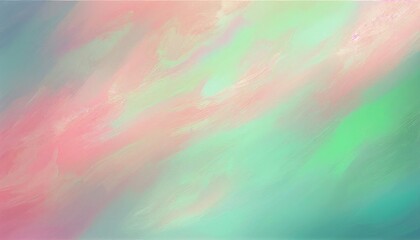 Pastel Gradient Paint Background in Pink, Green, and Blue Tones - Abstract Art. Generative AI.