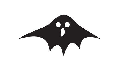 Isolated ghost icon on a White Background. Ghost icon with cute cartoon spooky, scary,happy and funny faces. Halloween symbol. Vector Design