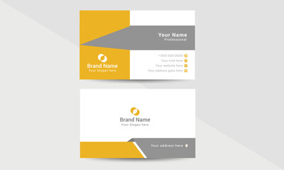 Professional modern double sided  business card design template. Flat range business card animation