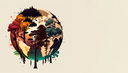 Earth´s Day. Eco friendly concept. World environment day background. Save the earth. Generative AI