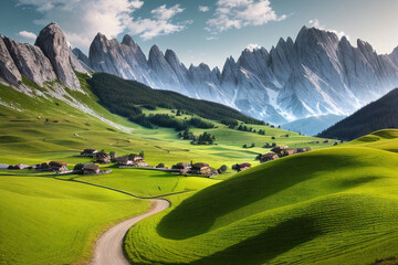 Landscape of Dolomites in Italy