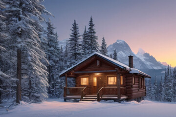cabin in the mountains