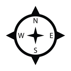 Fototapeta premium compass icon, travel vector, map illustration