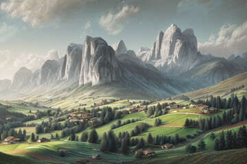 panorama of the mountains