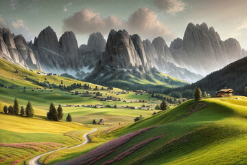 Beautiful landscape in the mountains