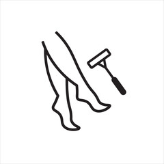 shave legs icon vector illustration symbol