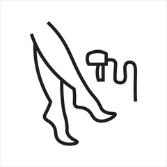 laser hair removal icon vector illustration symbol