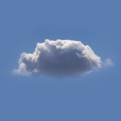 White clouds isolated over blue sky background