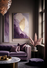 Gorgeous colorful living room, interior design inspiration