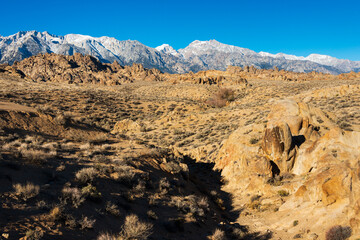 Landscape of Mount Whitney and the Alabama Hills