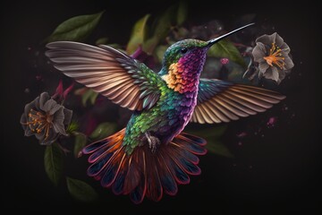 Obraz premium Hummingbird. Generative AI