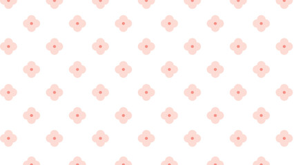White seamless pattern with flowers