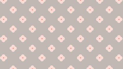 Grey seamless pattern with flowers