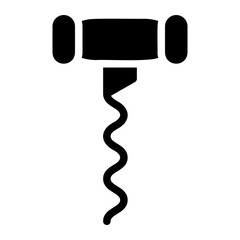 corkscrew glyph icon