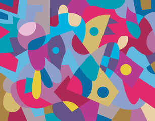 colorful mural art for wall decoration
