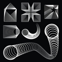 fusion abstract design elements square and circle