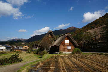 shirakawago Village in the early green season
