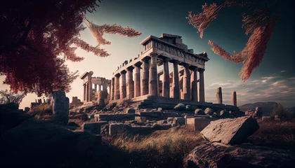 Fotobehang Acropolis in beautiful lightning © Benjamin