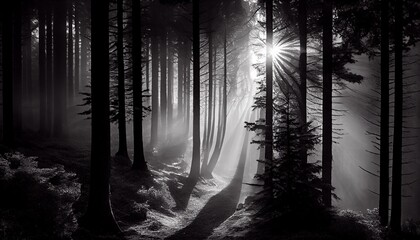 Black and White forest 