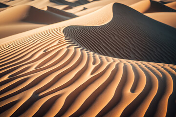 Fototapeta na wymiar sand dune texture, desert background Generative AI