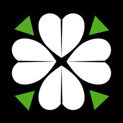 White flowers,heart seamless pattern on black background. Concept wallpaper,textiles for your business.