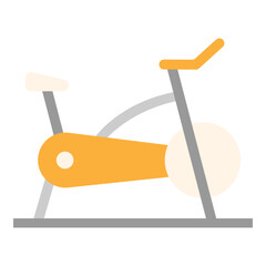 Illustation of Spin Bike design Flat Icon