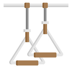 Illustration of Gymnastic Rings design Flat Icon