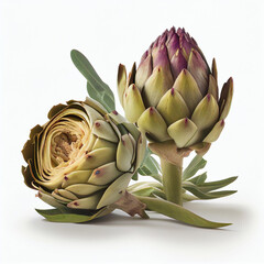 Obraz premium artichokes isolated on a white background