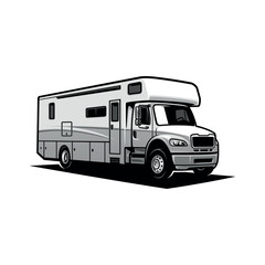 RV caravan motor home illustration vector