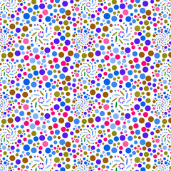 鮮やかなドットの背景イラスト