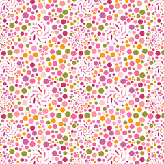 鮮やかなドットの背景イラスト