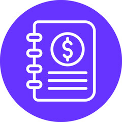 Vector Design Accounting Book Icon Style