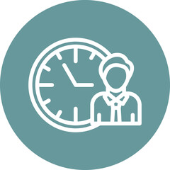 Vector Design Working Hours Icon Style